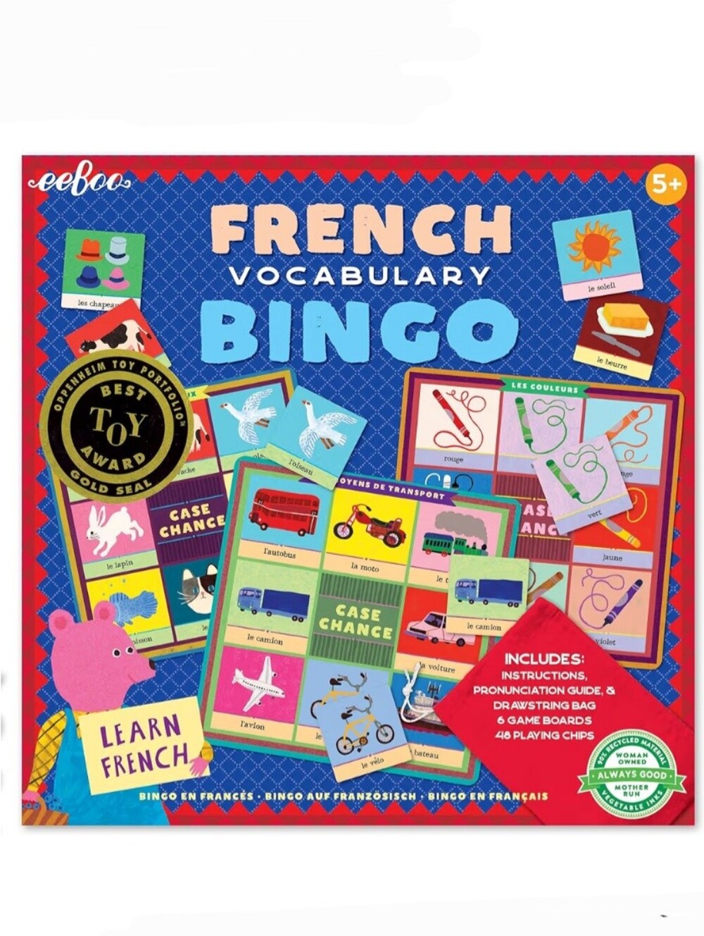 EEBOO French Vocabulary Bingo (Like New)